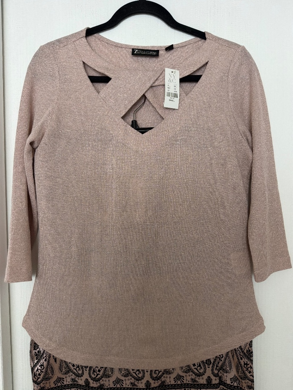 New York & Company Sparkle Knit Top – Size Small – NWT ✨